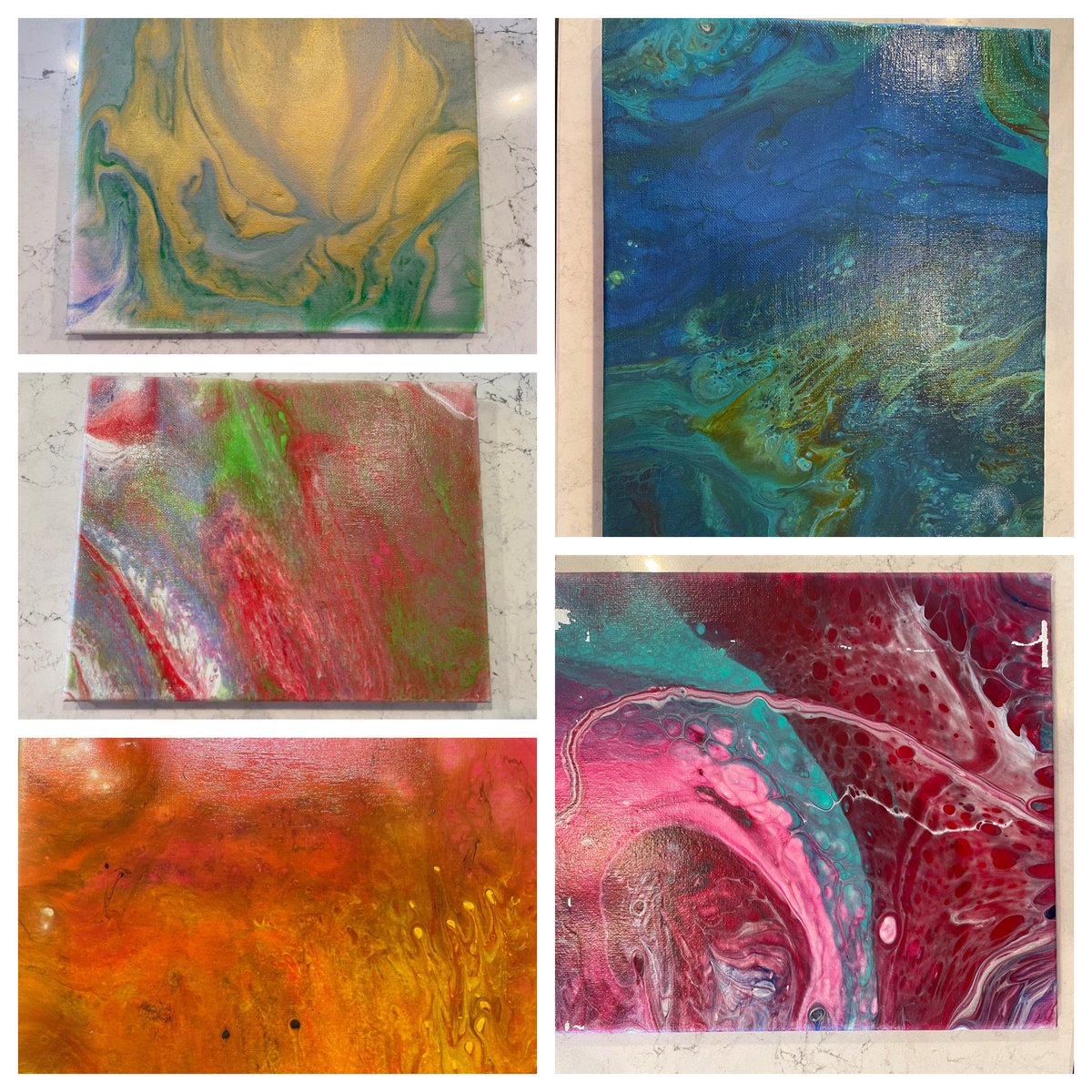 JKVTheArtist's tweet image. Two more painting collages! Artwork by me. #fluidart #picstitch