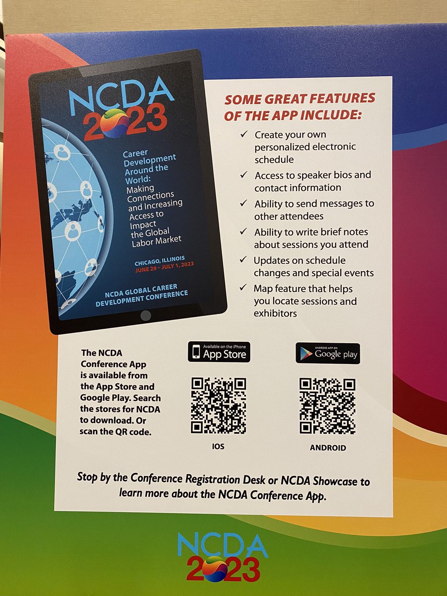 Is this your first #NCDA Global Conference? Join us for the First Timers Session at 3 PM on Level 4, Sheraton 3. 

Need help finding a session or event? Download the NCDA app through Apple, Google, or even your desktop! https://t.co/xo6LaVyw4h