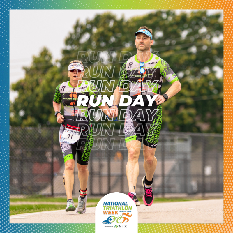 usatriathlon's tweet photo. Lace up your running shoes and hit the pavement with us! Run Day is all about embracing the exhilaration of pushing your limits and chasing new milestones 👟

#TriWeek | @nixhydration