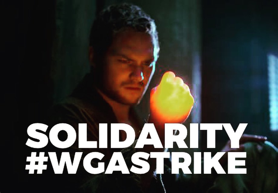 Celebrating all my amazing fellow Marvel on Netflix people today and sending Chi energy and solidarity out to the picket line! Fair Deal now! #ironfist #lukecage #jessicajones    #punisher #defenders  #solidarity #wgastrong #wgastrike <a href="/WGAWest/">Writers Guild of America West</a> <a href="/WGAEast/">Writers Guild of America East</a> <a href="/netflix/">Netflix</a> <a href="/DisneyPlus/">Disney+</a>