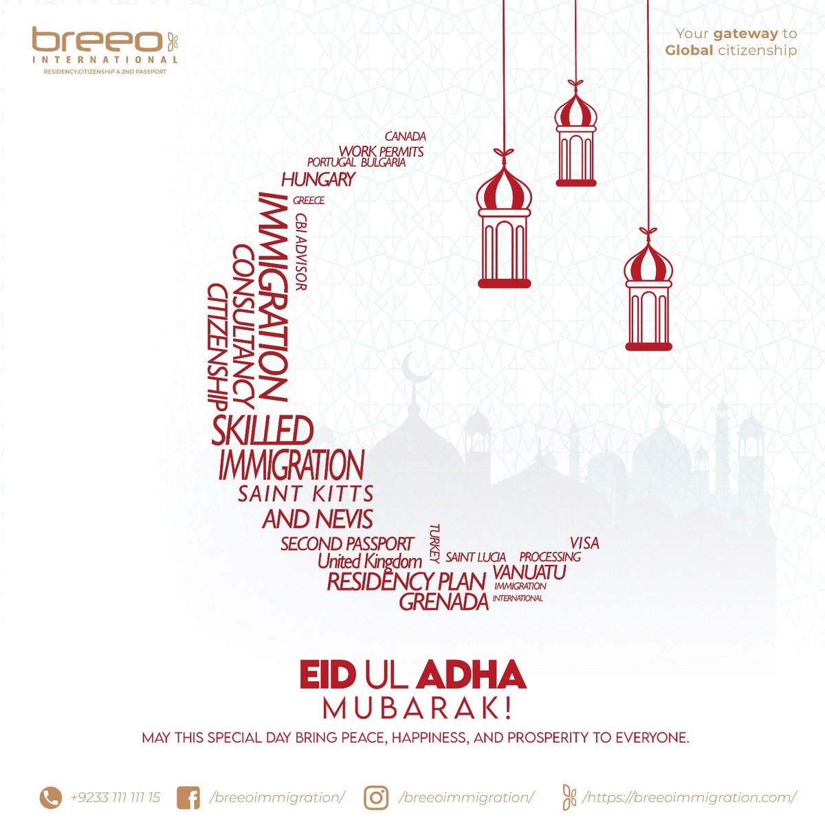 BreeoImmigrati1's tweet photo. Team Breeo wishes everyone a very happy Eid ul Adha ! May this special day bring peace, happiness, and prosperity to everyone. 
.
.
.
#breeointernational #breeoimmigration #consultants #advisors #secondpassport #workpermit #skilledimmigration #eid #eid2023 #eiduladha #happiness https://t.co/dVdFC9Fyou