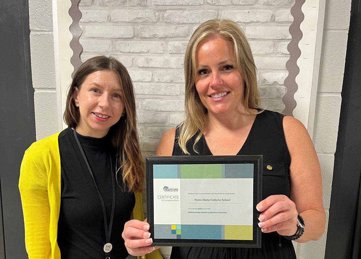 News Release: 7 Local Schools Recognized For Participation In Ophea Healthy Schools Certification - ow.ly/3rI250OZJvh