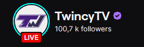 TwincyTV's tweet photo. Let's Guiii les 100k https://t.co/37Hax4rDj2