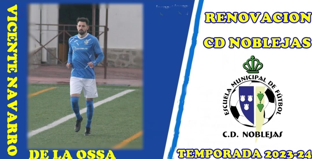 CDNoblejas's tweet photo. RENOVACION: Vicente Navarro
Tercera temporada que decide vestirse con la camiseta azulona. Gran referencia para sus compañeros en la zona de ataque, por su juego aéreo y por seguir ilusionando al público por su lucha y excelente trabajo.
#LlegoNuestroMomento #vamosnoblejas https://t.co/0mFJ1cwJN4