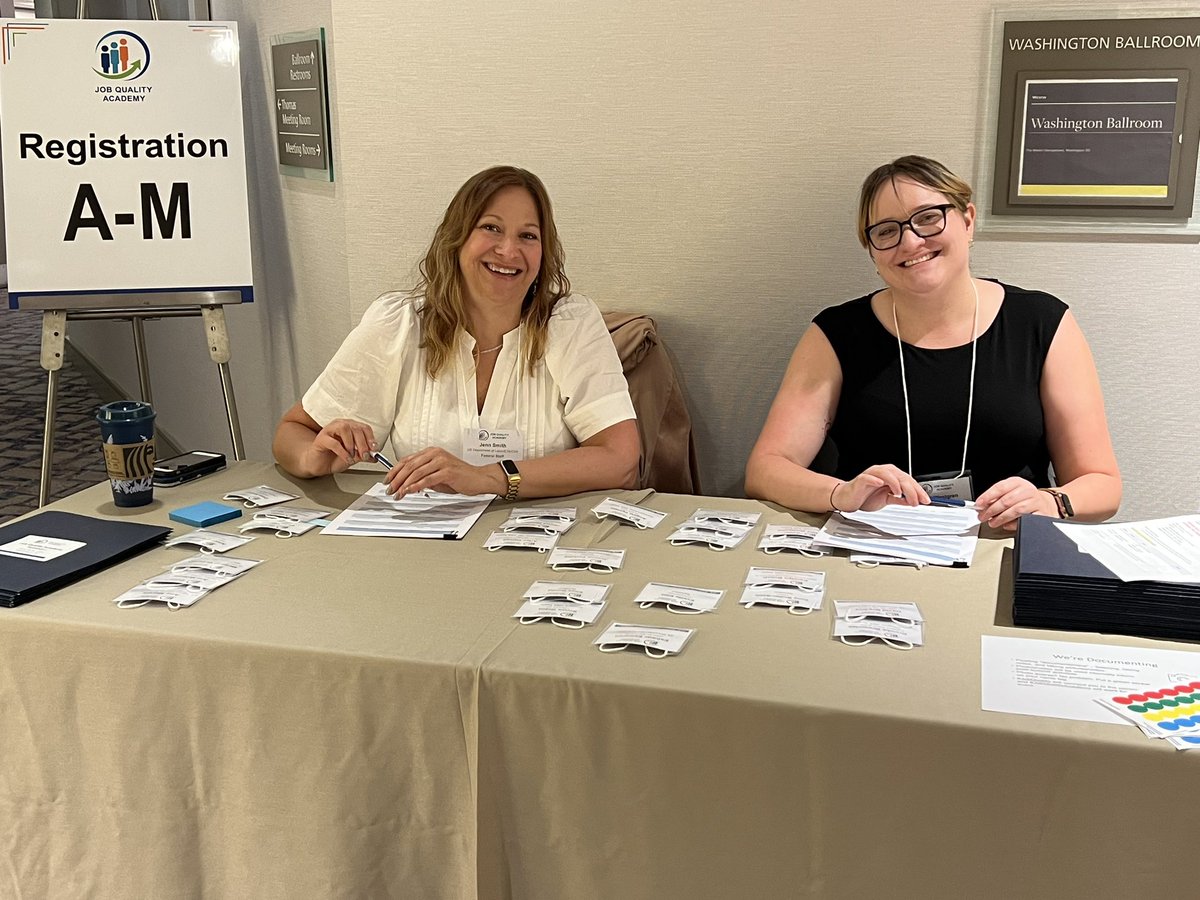 The #JobQualityAcademy is underway! <a href="/USDOL/">U.S. Department of Labor</a> <a href="/jfftweets/">Jobs for the Future (JFF)</a> <a href="/Social_Policy/">Social Policy Research Associates</a> <a href="/JVSBayArea/">JVS</a> <a href="/WorkforceInvest/">National Association of Workforce Boards (NAWB)</a> <a href="/AFLCIO/">AFL-CIO ✊</a> <a href="/SHRM/">SHRM</a>. 16 teams from ear and far committed to good jobs for everyone. #jobquality