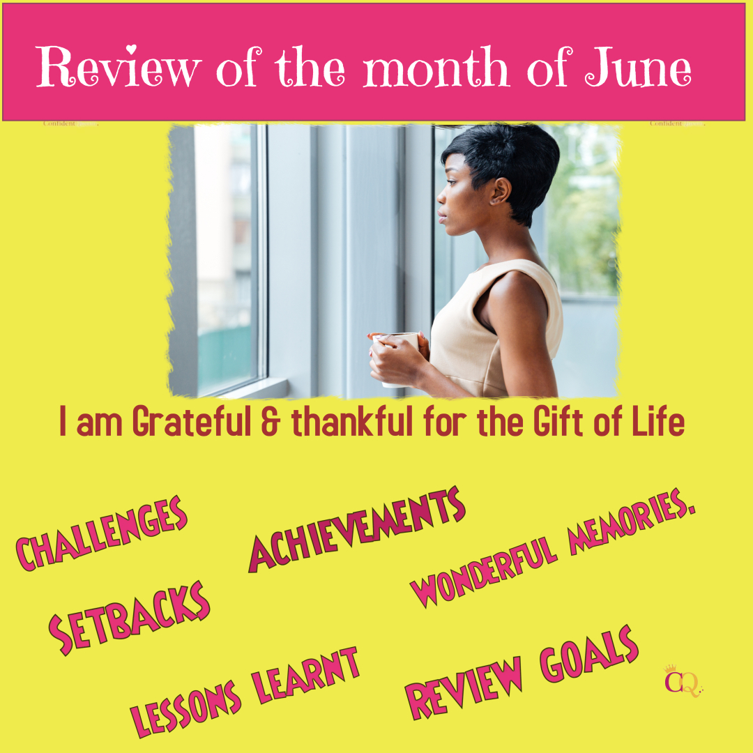 confident_queen's tweet photo. As we come to the end of another month take time to review the month. it's an opportunity to learn, grow, make adjustments, so you can continue progressing towards your goals and live the life you desire. Go on pause and reflect on June. #MonthEnd  #selfrefection #Wellbeing https://t.co/cdk2hejwZ4