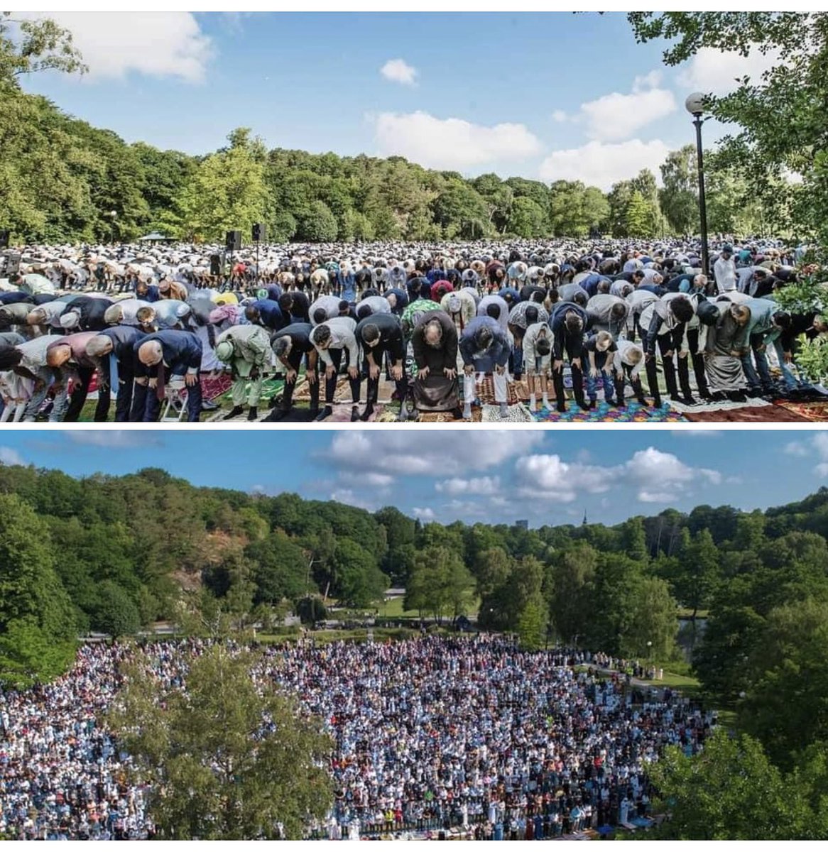 Mekka? Nej, Slottsskogen i Göteborg. Men enligt <a href="/FOIresearch/">FOI</a> är islamiseringen av Sverige en "högerextrem konspirationsteori" som hotar "liberaldemokratin". Jag vet vad som hotar "liberaldemokratin" och det är knappast vi systemkritiker. #svpol #migpol