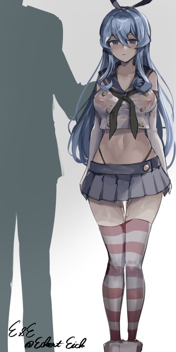 — ❝ . . . Admiral. No matter how many times you insist, I am your starter ship, Gotland.

Not Shimakaze... So why make me wear this and call me that? ❞