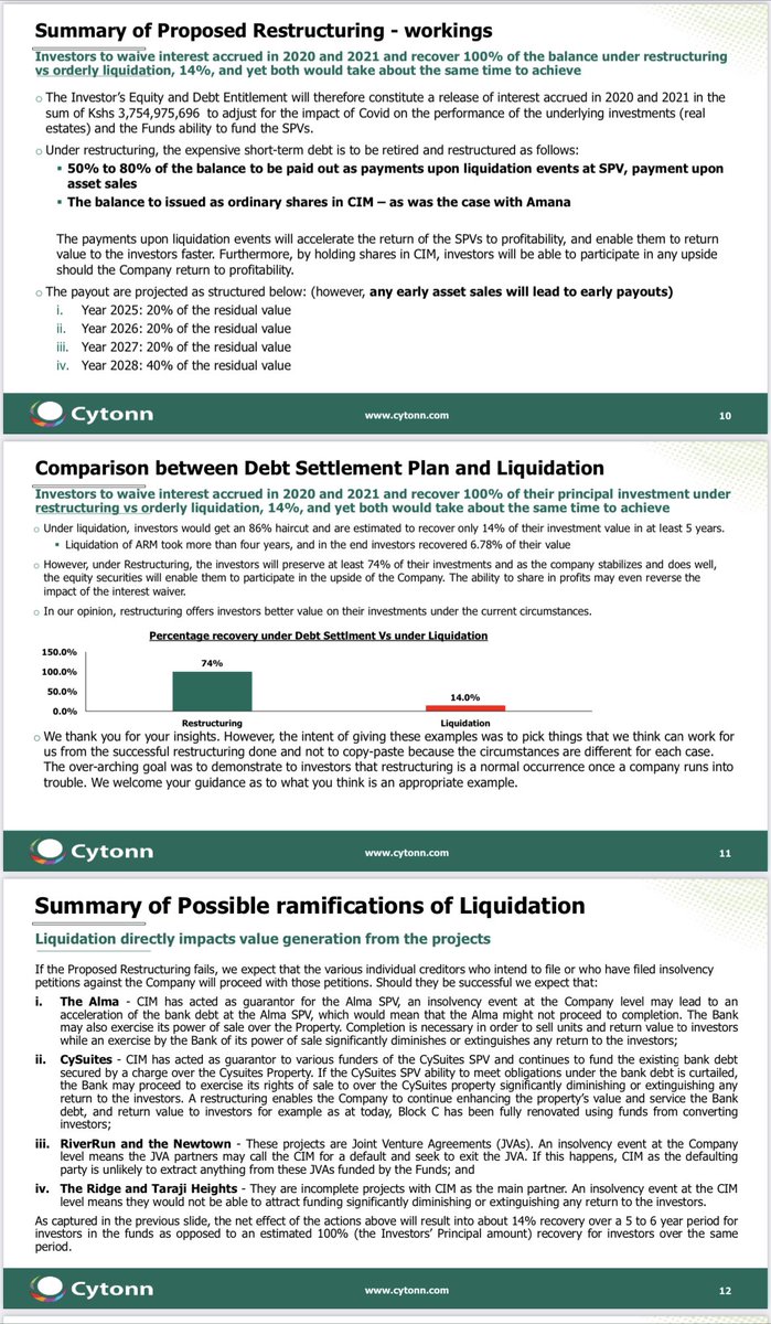 AlbertMutu21144's tweet photo. @MwangoCapital @ehdande @CytonnInvest The meetings for which @ehdande shared poster above are illegal per the court appointed Official Receiver. He’s scaring investors that liquidation is bad for them yet even if you give him 100 years he won’t return the money. He benefits from confusion. He’s deck used in meetings https://t.co/1g28C9LBg2