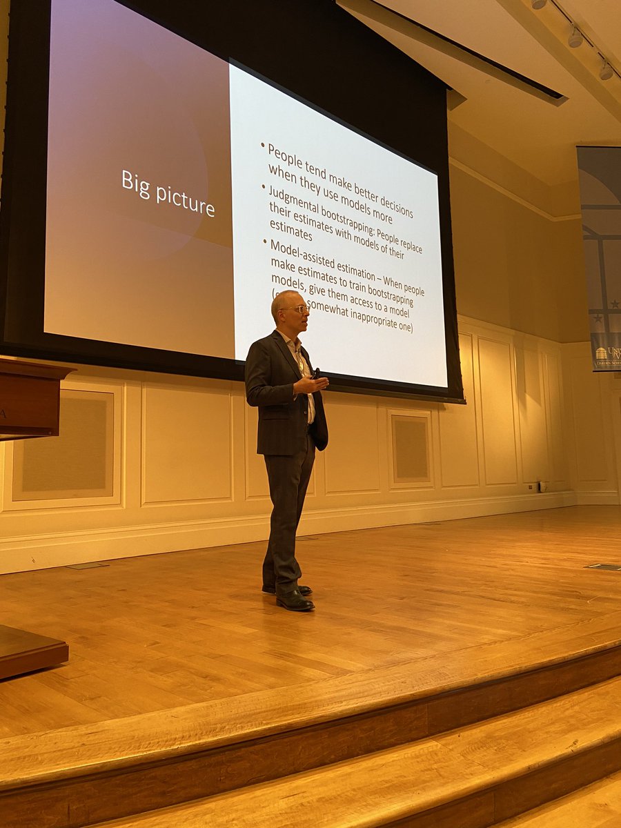 IIForecasters's tweet photo. Big thank you to Dan Goldstein for giving the final Keynote talk, ‘The role of judgment in forecasting’ @dggoldst @grushkay #ISFConf2023 #judgmentalforecasting #forecasting https://t.co/XhC2icN24N