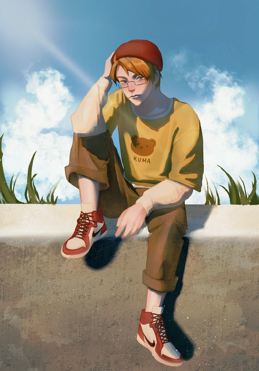 shiro_uskdabest's tweet photo. My homework of a painting course! Am so glad that i was able to finish and pass the course🥳🥳🥳
(&amp; I felt shy that someone recognized who I was drawing, and asked me in the group chat……where I barely know anyone🫠)

#aphamerica
#hwsamerica 
#ヘタリア https://t.co/y7upCL5jW5