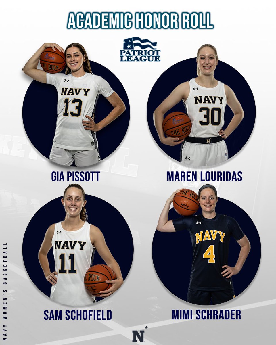 Congrats to our Patriot League Academic Honor Roll recipients! 📚🏀

#GoNavy | #Impact