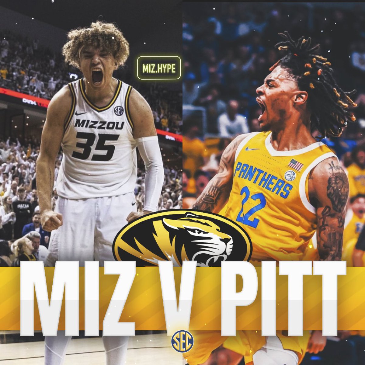 The SEC/ACC challenge is here! 

Mizzou takes on Pitt in Captain city.
#ZouVZoo