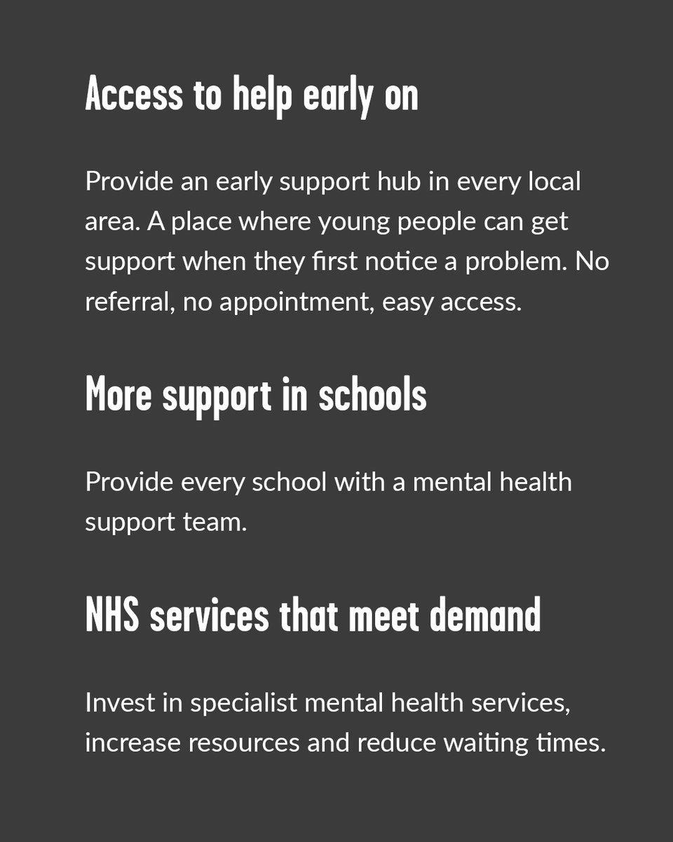 What the Government needs to do to improve mental health support for young people. 

Share if you agree.