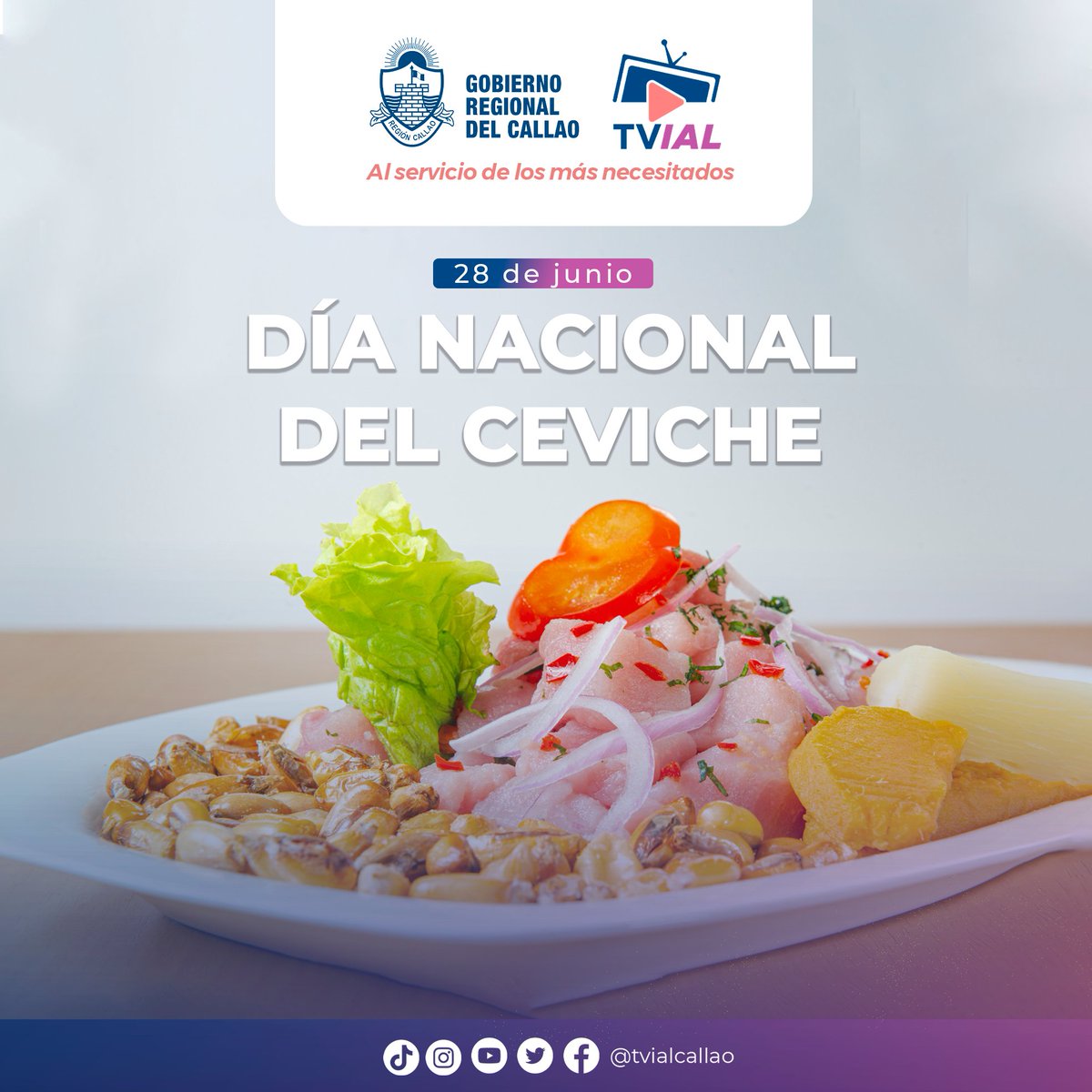 GRTyC_Callao's tweet photo. #Efemérides ¡𝗗Í𝗔 𝗡𝗔𝗖𝗜𝗢𝗡𝗔𝗟 𝗗𝗘𝗟 𝗖𝗘𝗩𝗜𝗖𝗛𝗘! 😋🐠El Gobierno Regional del Callao, a través de la Gerencia de Transportes y Comunicaciones, celebra este 28 de junio el día de nuestro plato bandera 🇵🇪 conquistando paladares a nivel mundial. #gtyc #gorecallao #callao https://t.co/s4EsWTeToN