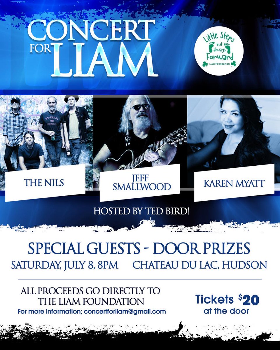KarenMyatt2's tweet photo. JULY 8! Château du Lac in Hudson!
Another chance to support The Liam Foundation!!!
WITH
The Nils
Jeff Smallwood
AND Host @manofbird!
MORE INFO; https://t.co/EcmnSx3Fls
#livemusic #newmusic #chateaudulac #theliamfoundation #montreal #hudson #thenils #jeffsmallwood #tedbird #rock https://t.co/Ann4WpJ4MS