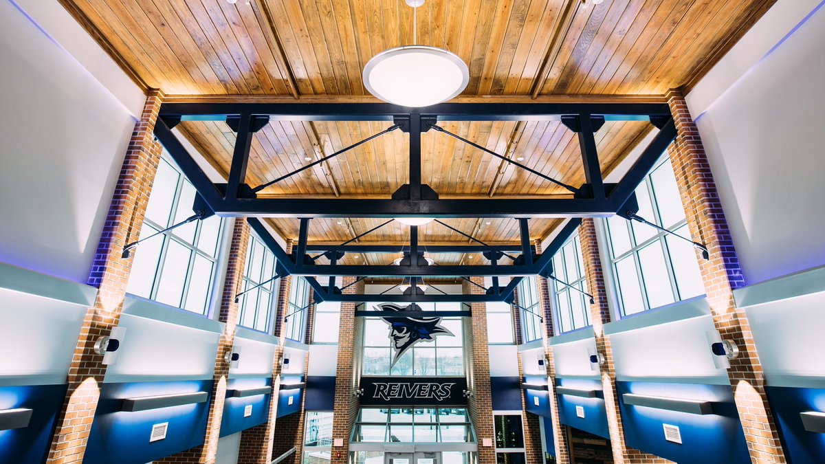 TheAthBrandCo's tweet photo. The staying power of strategic facility branding and not confirming to trends is proven by this athletic building for one of the nations leading JUCOs. After 7 years and a handful of Nattys, this haven for both Reivers’ Football and Wrestling is still top of its class. 

#SailsUp https://t.co/33mu09SoE4