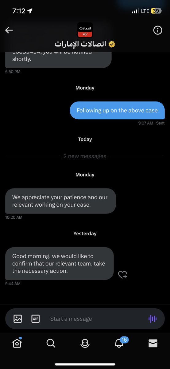 saran_isha's tweet photo. @etisalatUAE Hi, there seems to be no resolution OR next steps on this problem on your end and we have been put on hold for days now. Really bad service, there’s no physical customer service either in your stores, really a shame. https://t.co/D6qxLTNLti