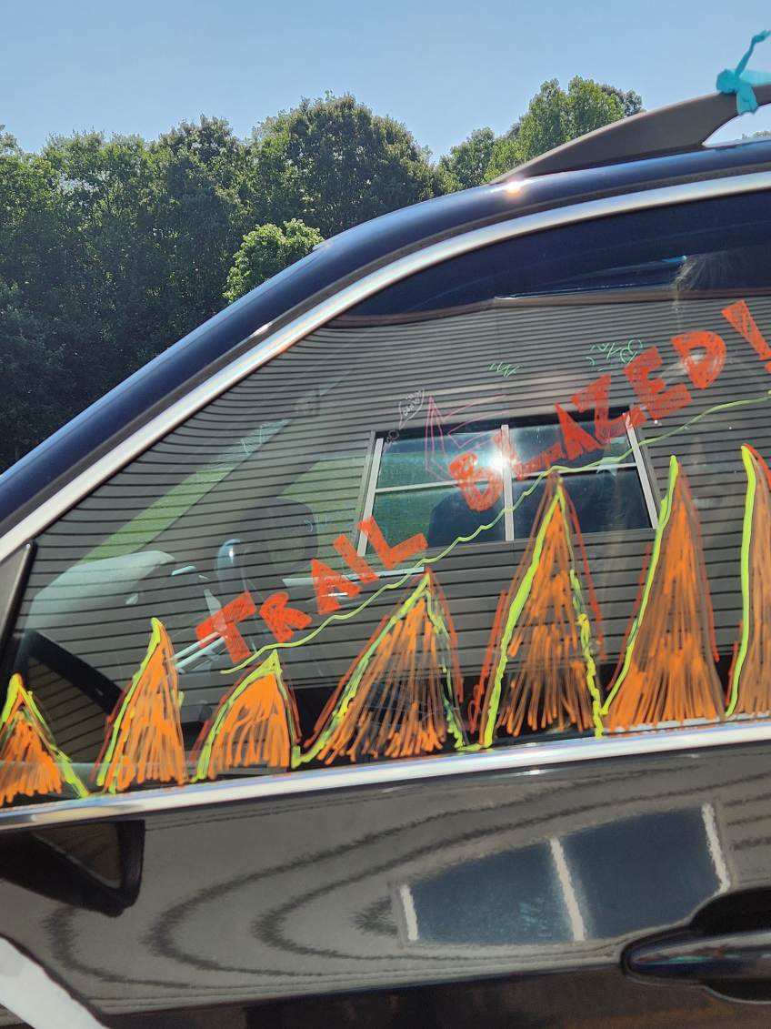 Our 5th graders left Banks Road in style this morning- go and blaze your trail in middle school!