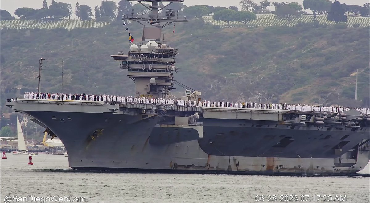 USS Nimitz (CVN 68) Nimitz-class aircraft carrier coming into San Diego after 7-month deployment - June 28, 2023 #ussnimitz #cvn68   

SRC: webcam
