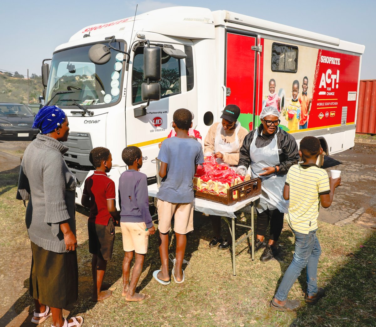 Today the Shoprite Mobile Soup Kitchen served warm soup and bread in #Inanda and #Phoenix , north of #Durban, following extensive infrastructure damage caused by Tuesday afternoon's mini #tornado. 
#DurbanTornado #DurbanFloods