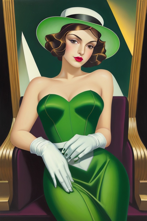 AIBuzzy's tweet photo. @muriellondon Experiment with Original Painting. "Young Lady with Gloves" or "Girl in a Green Dress", by Tamara de Lempicka in Art Deco Style, 1930.
Different Prompting used with SD and Dreamshaper 6 model. Details in ALT.
#AIart #AIBuzzy #AIArtworks #aiartcommunity https://t.co/amE9VIdyaF