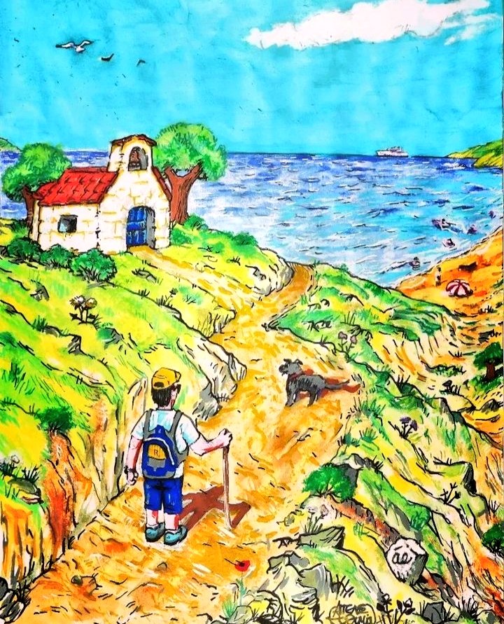 AngeloEfthymiu's tweet photo. Imaginary landscape ,acrylics on paper / painting 2023 https://t.co/EicBT5uzmP