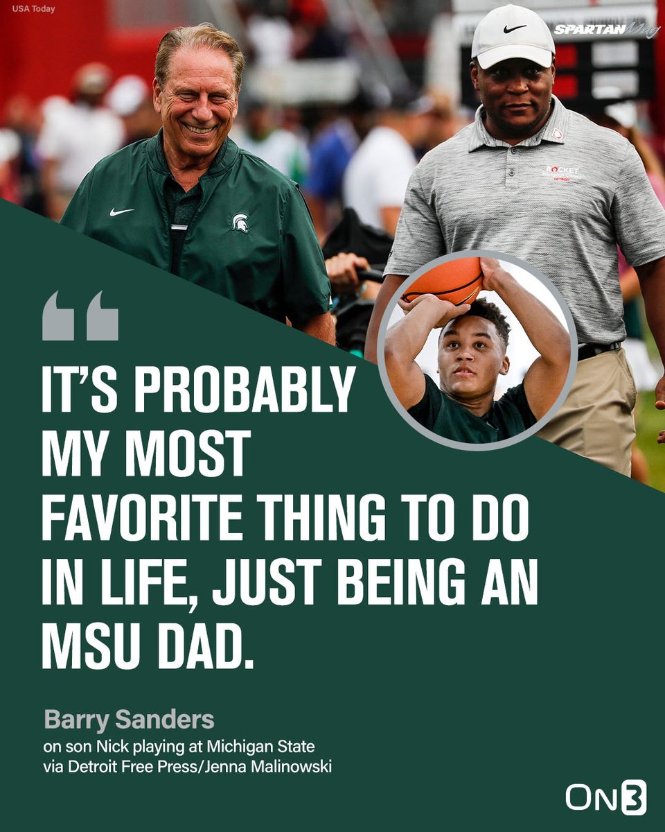 Barry Sanders calls being a #MichiganState dad 'most favorite thing' 🗣️

(via @malinowskijenna)

on3.com/boards/threads…