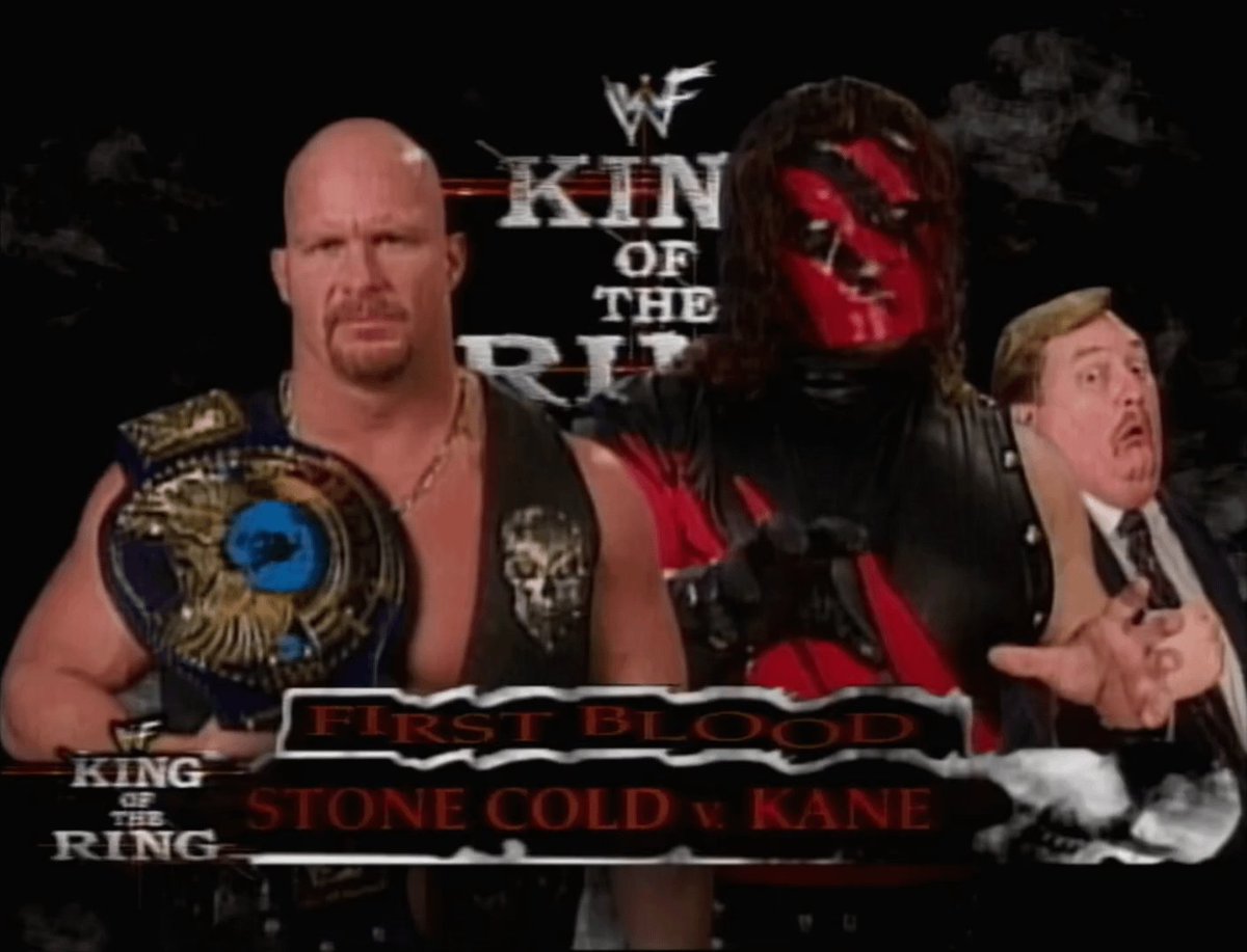#TodayinWWEhistory 
June 28th 1998
Wwf king of the ring 
Wwf championship 
First blood match 
Stone cold Steve Austin Vs kane https://t.co/vHdpvWWbnD