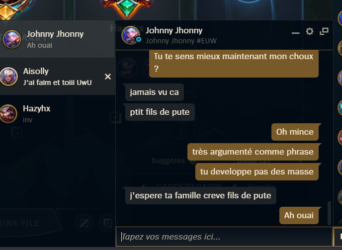 Fl4sH97's tweet photo. @RiotGamesFrance Au secours je me fais cyber harceler dans mes mp, que quelqu'un me vienne en aide de grace 🙏 https://t.co/yhJ4j3ai70