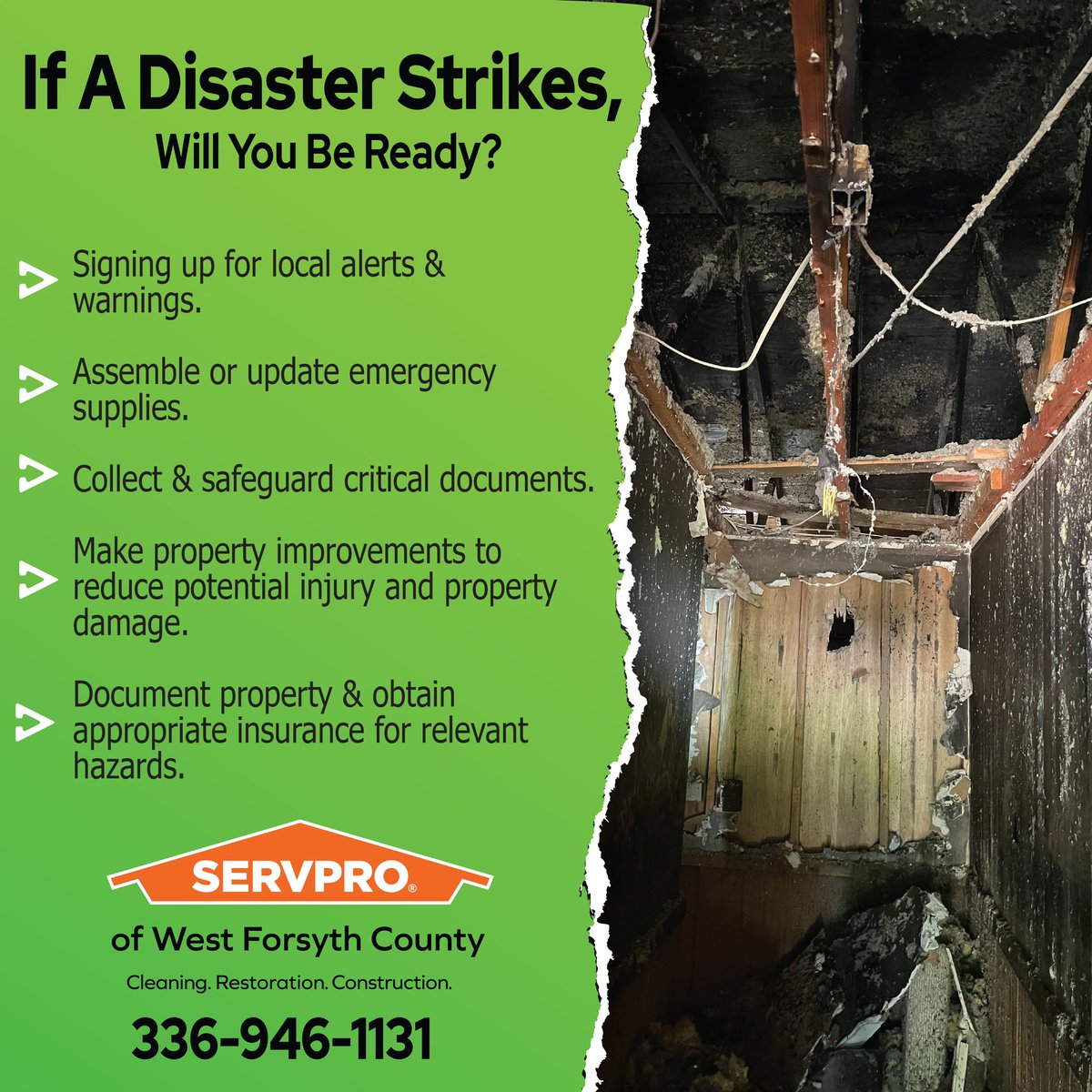 You can be ruined or you can be ready.  Let us help you if disaster strikes!!