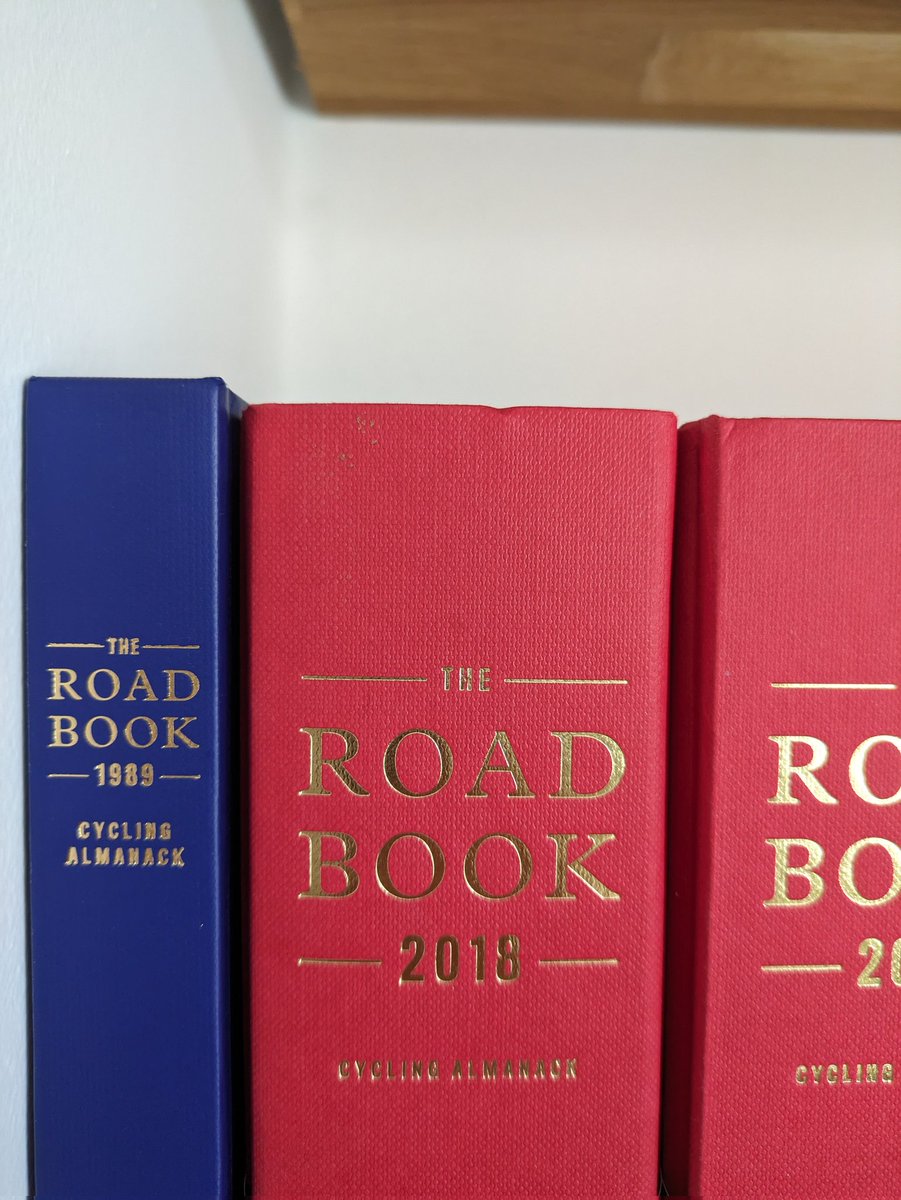 glynsmith's tweet photo. I'm a big fan of the @CyclingAlmanack and even on board with the blue for the historical edition but did you have to make it taller? #cyclistocd https://t.co/s4AaY3Udt5