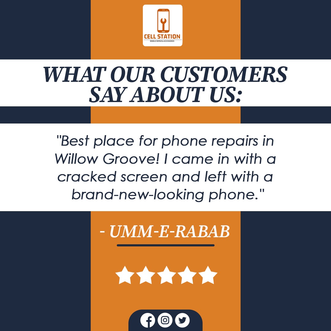 goo.gl/maps/z9UBwYzew…

Call us Now:  215 939 3933
#Cell #Station #cellphone #repair #best #willowgroove #brandnew #cracked #screen #customerreview #wednesdayquote