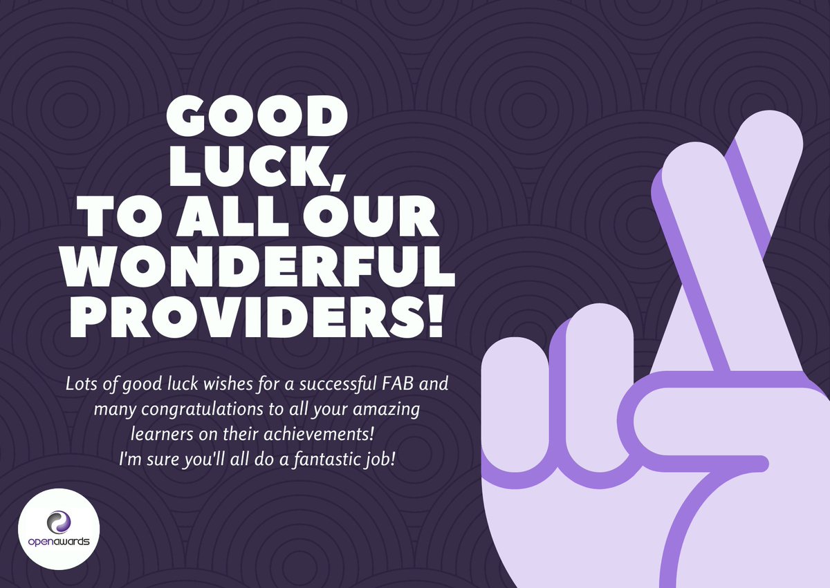 veeMAC85's tweet image. FAB season has officially started so I, and all my colleagues @openawards wanted to send a huge &apos;good luck&apos; to all our wonderful Providers and thanks for all their hard work in supporting their learners over the last academic year #changinglivesthroughlearning #accesstohe