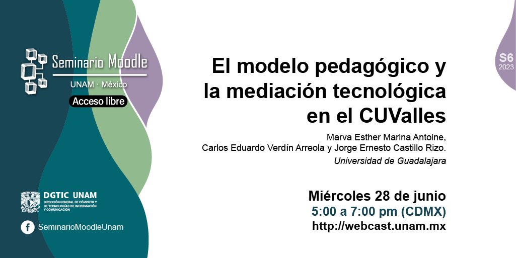 UNAMdigital's tweet photo. ¡Hoy tenemos Seminario #MoodleUNAM!
Nos vemos en punto de las 17:00 horas a través de #WebcastUNAM
👉 https://t.co/YVhF79hhtQ https://t.co/W2TCCMzfPv