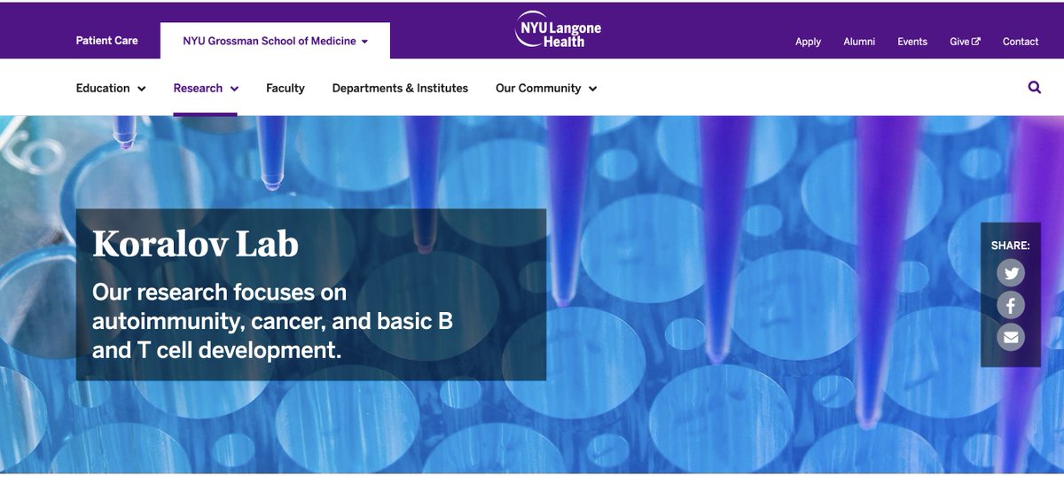 Iannis Aifantis (@iannisaifantis1) on Twitter photo I would like to congratulate Dr. Sergei Koralov (@SBKoralov), one of our fantastic faculty <a href="/NYUGSOM_Path/">NYU GSOM Pathology</a> for the approval of his tenure! I know Sergei from his time with Klaus Rajewsky and admire his intellect, perseverance and true love for science. Congrats Sergei! I would like to congratulate Dr. Sergei Koralov (@SBKoralov), one of our fantastic faculty <a href="/NYUGSOM_Path/">NYU GSOM Pathology</a> for the approval of his tenure! I know Sergei from his time with Klaus Rajewsky and admire his intellect, perseverance and true love for science. Congrats Sergei!