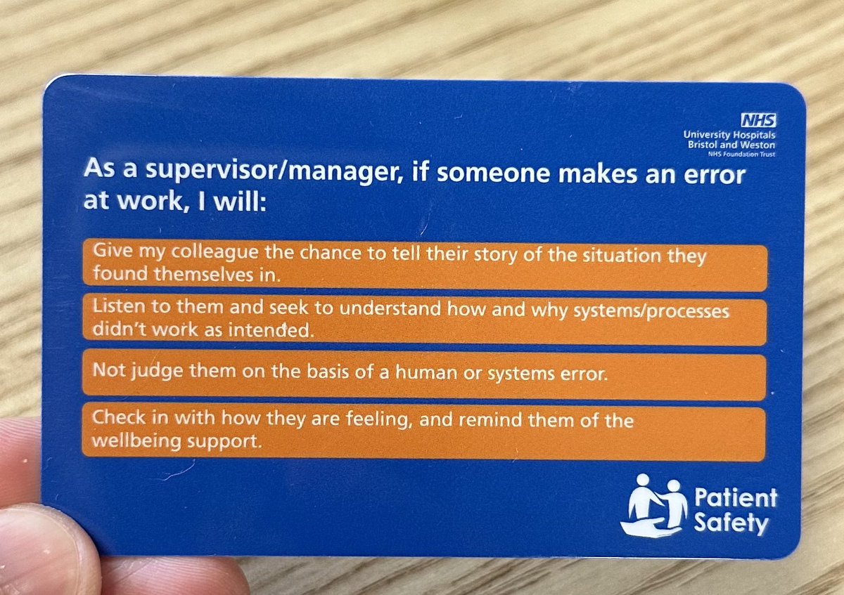 Nick Seaton (@nicholasseaton2) on Twitter photo Love these cards as aids to support restorative just culture <a href="/uhbwNHS/">University Hospitals Bristol and Weston NHS FT</a> - will be walking around tomorrow talking about PSIRF implementation with some stock of these cards if any colleagues would like to pick some up Love these cards as aids to support restorative just culture <a href="/uhbwNHS/">University Hospitals Bristol and Weston NHS FT</a> - will be walking around tomorrow talking about PSIRF implementation with some stock of these cards if any colleagues would like to pick some up
