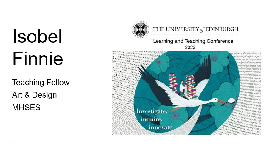 Delighted to have delivered my first conference session
<a href="/UoE_LTConf/">UoE Learning & Teaching Conference</a> this morning looking at how Visual Literacy can support learning.  Thanks to colleagues
<a href="/MorayHouse/">Moray House School of Education and Sport</a> for their support and <a href="/AdvanceHE/">Advance HE</a> #IamAurora for encouraging me to be brave.