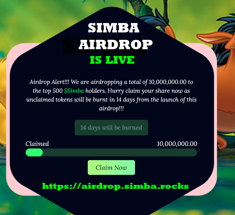 Simba Token tweet media