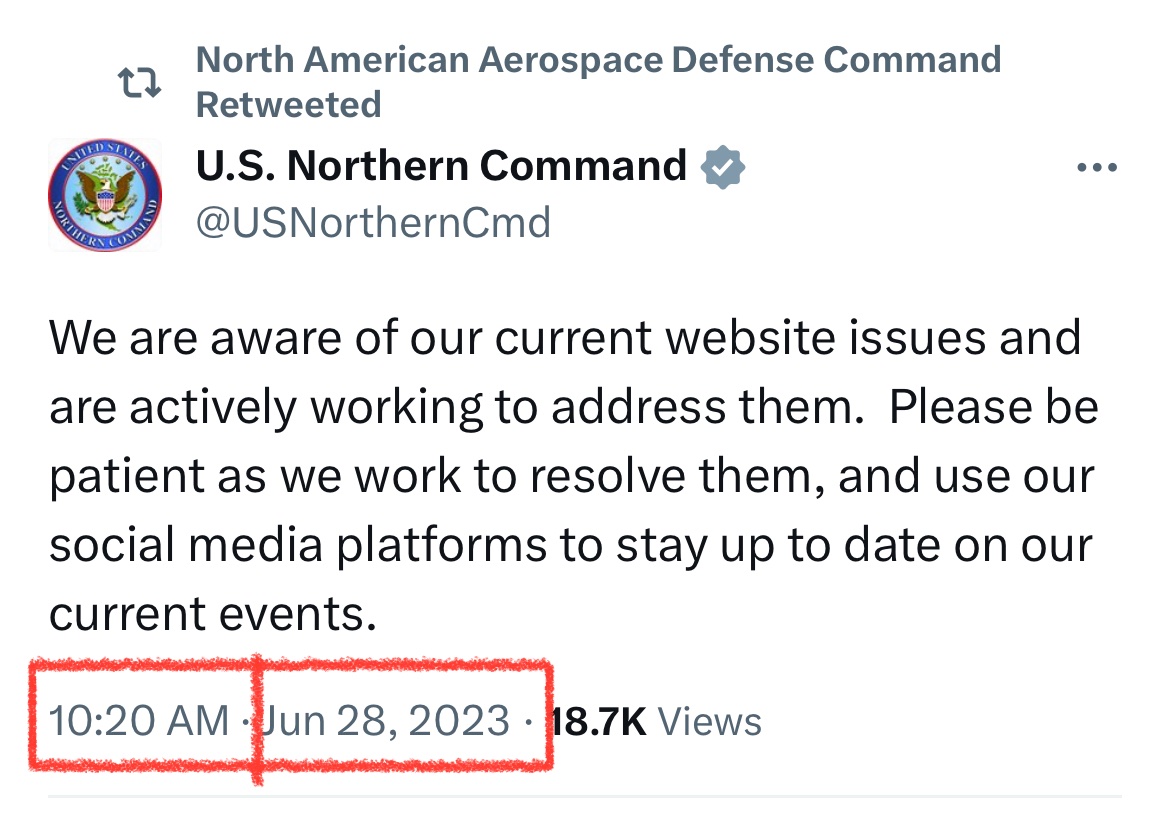 wsy_de's tweet photo. @USNorthernCmd @NORADCommand #5yearDeltaFagging https://t.co/NORcZlQuOm