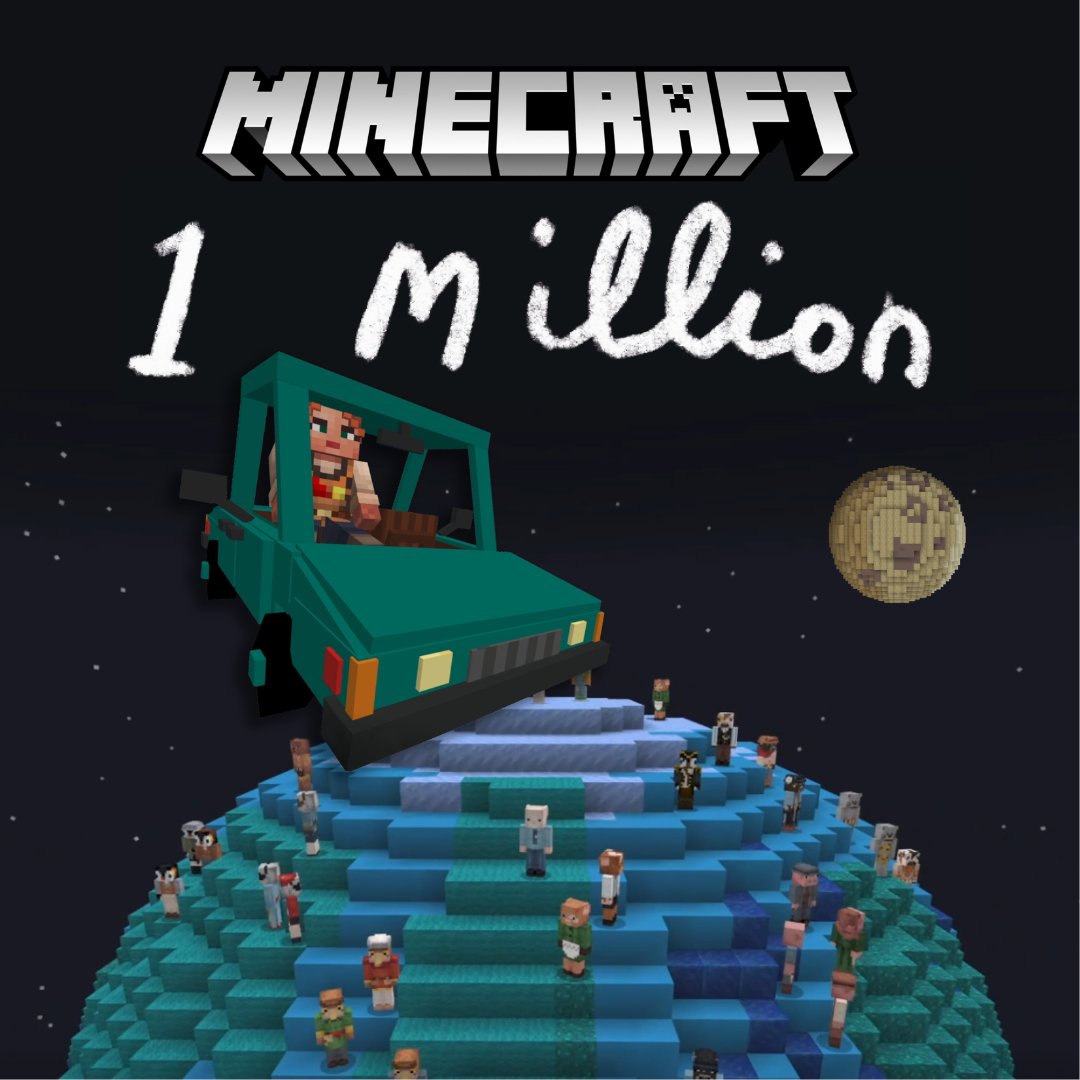 📢Heard the news?? The #OurPlaceInSpace #Minecraft world has reached 1 million downloads ✨🚀! Such an awesome achievement for all the team behind this epic adventure through the solar system 🙌 👉bit.ly/3ob4j0m