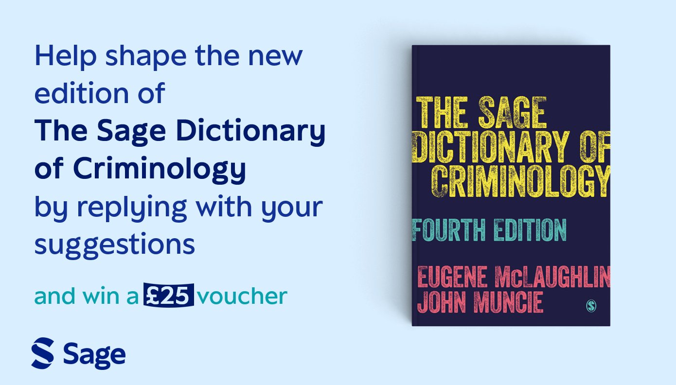 Sage Criminology on Twitter "Calling all criminologists. Get a chance