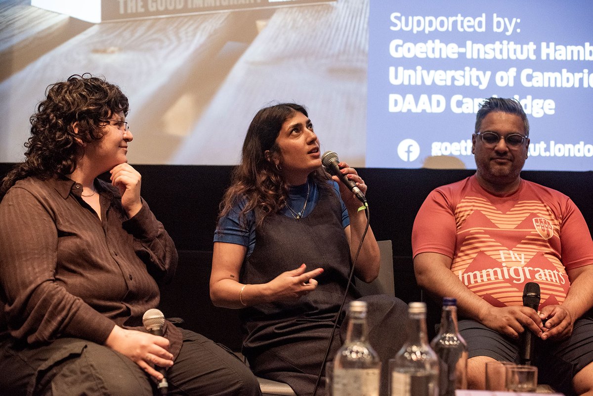 GI_London1's tweet photo. What a night! Thank you so much to all our fantastic 'Homelands' panellists @habibitus, @fatma_morgana, @nikeshshukla, @chimenesuleyman &amp; @Okwonga and thoughtful moderator @LeilaEssaI for a thought-provoking discussion full of memorable moments. https://t.co/Iye9r7KZal