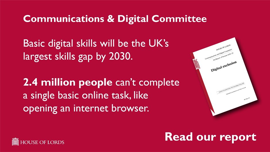 LordsCommsCom's tweet photo. Our report on Digital Exclusion is out now:

🕵️‍♂️Summary: https://t.co/iIPbrI9aZE
📰Press Release: https://t.co/jfKhtK7IgI
📜Report: https://t.co/apbMoJ2A4K https://t.co/VpjZZUqTAh