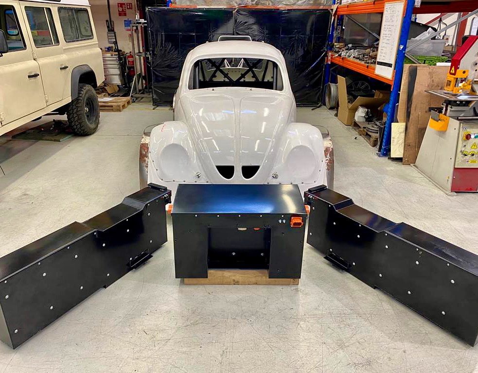 Battery packs are ready to go in the race car. 45kWhs of LG Chem loveliness.⚡️💪😎 #racecar #hillclimb #pikespeak