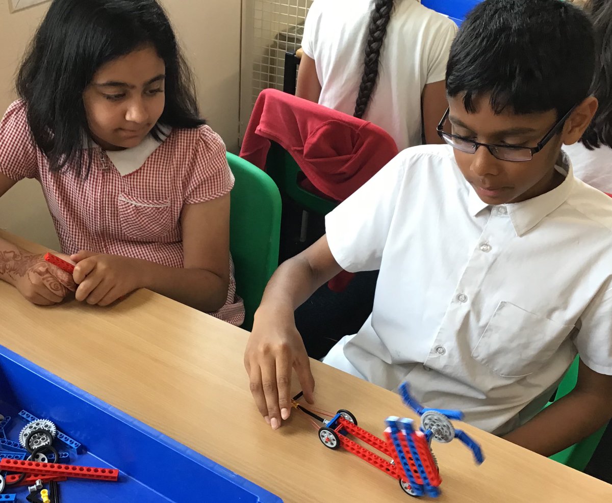 Gears, levers &amp;pulleys with year 6 @SandfieldClose plus the energy from elastic bands powering vehicles. Proud teacher today as there are car designers, accountants, chemists of the future. Children with drive and ambition. Secondary schools we have done all we can, over to you.