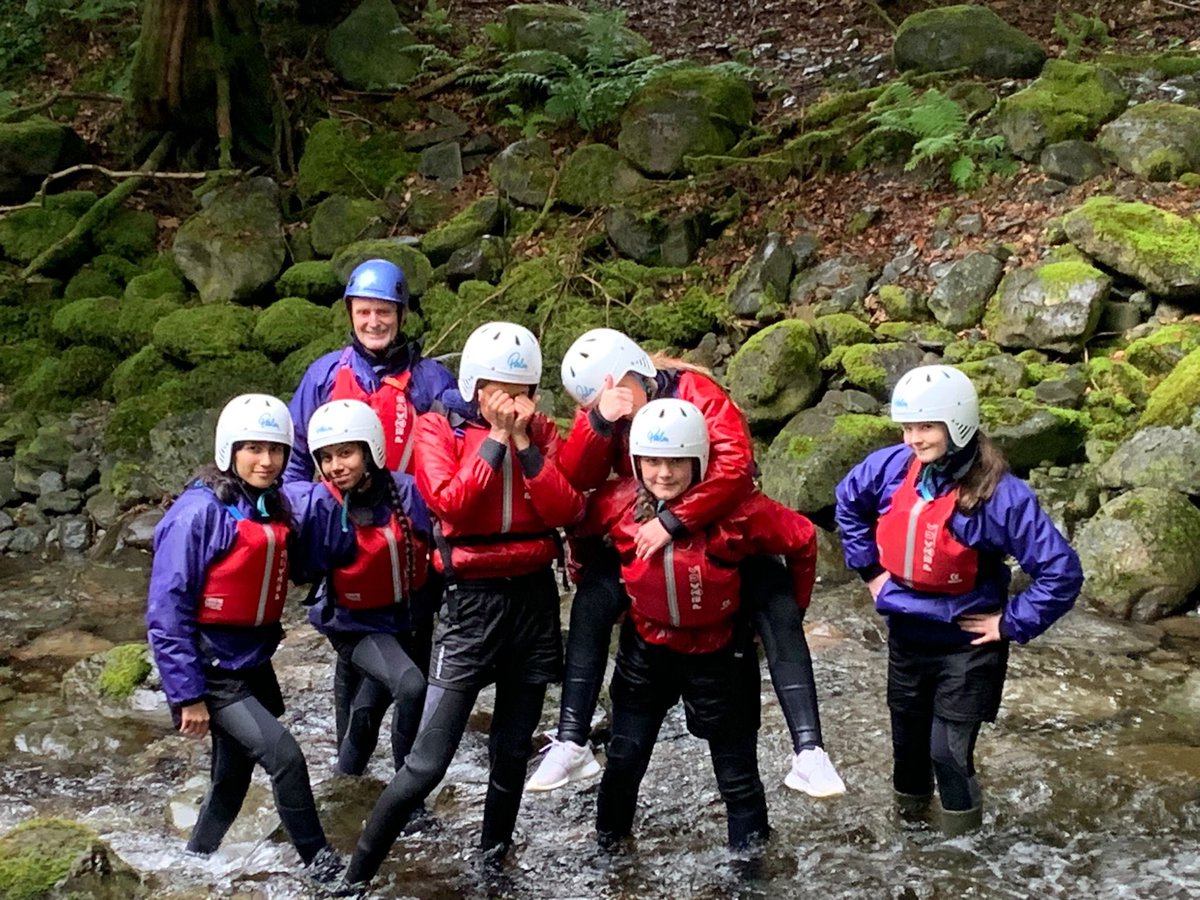 BSPatterdale's tweet photo. Y10 gorge walking in the rain! Having the best time https://t.co/caLgr9Mkcw