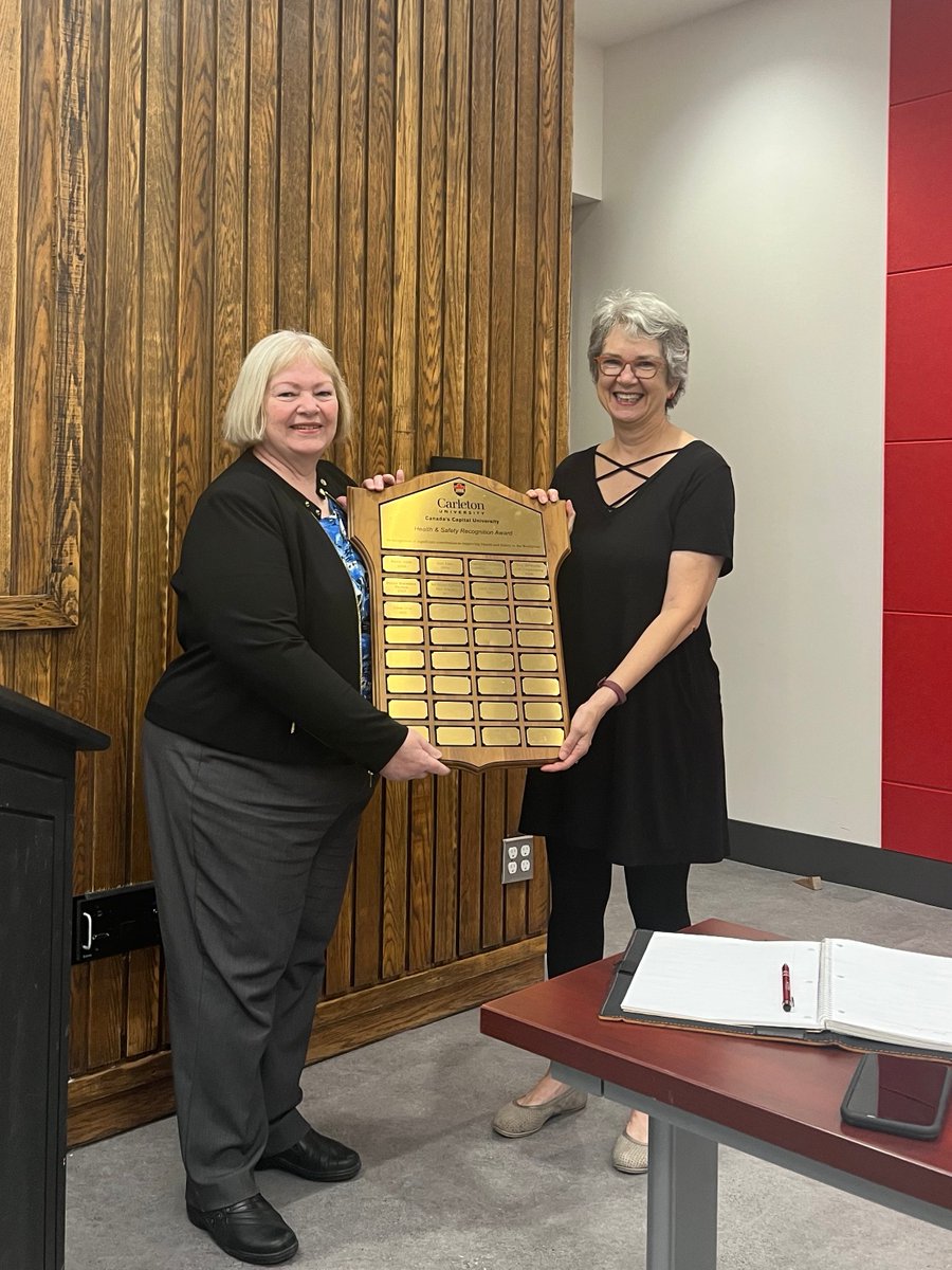 ⁩Congratulations to Linda Cruz who received the 2023 Health and Safety Award today in recognition for her dedication to workplace safety at Carleton!