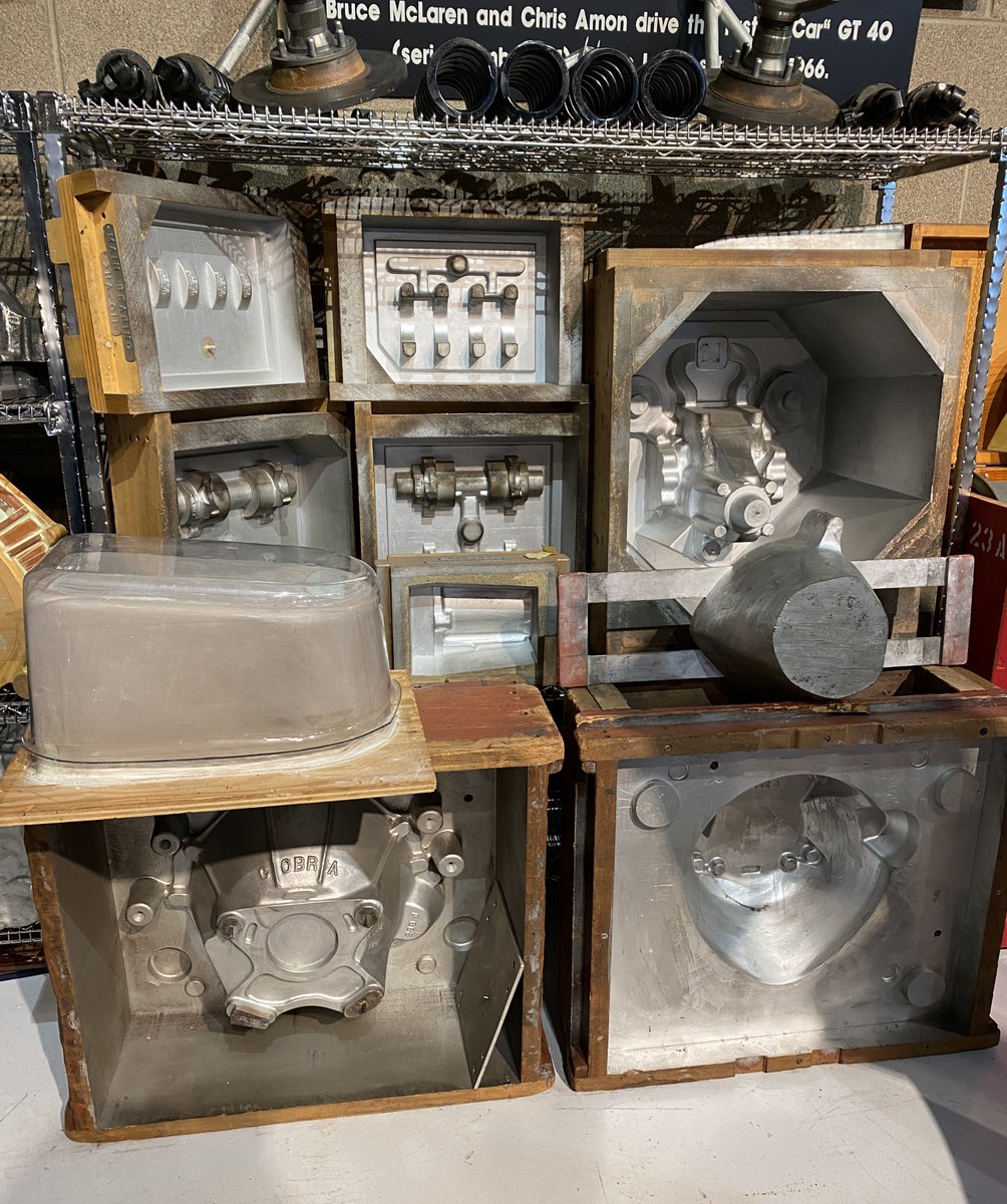 Original molds for castings. 

On display at the Shelby American Collection in Boulder, CO.