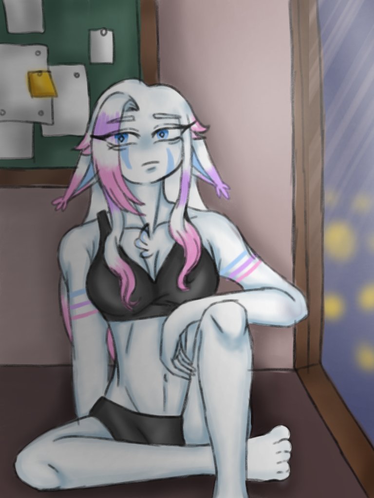 Catwater_UwU's tweet photo. 🌧️ "Sometimes it just difficult to say something."

-Vicsa, she works hard sometimes even though she seems cheerful. But the truth is, she's a bit tired.-

#Br0kenColorsOC  #brokencolor #brokencolorgame  #Br0kenColos https://t.co/FbUsNKFNeI